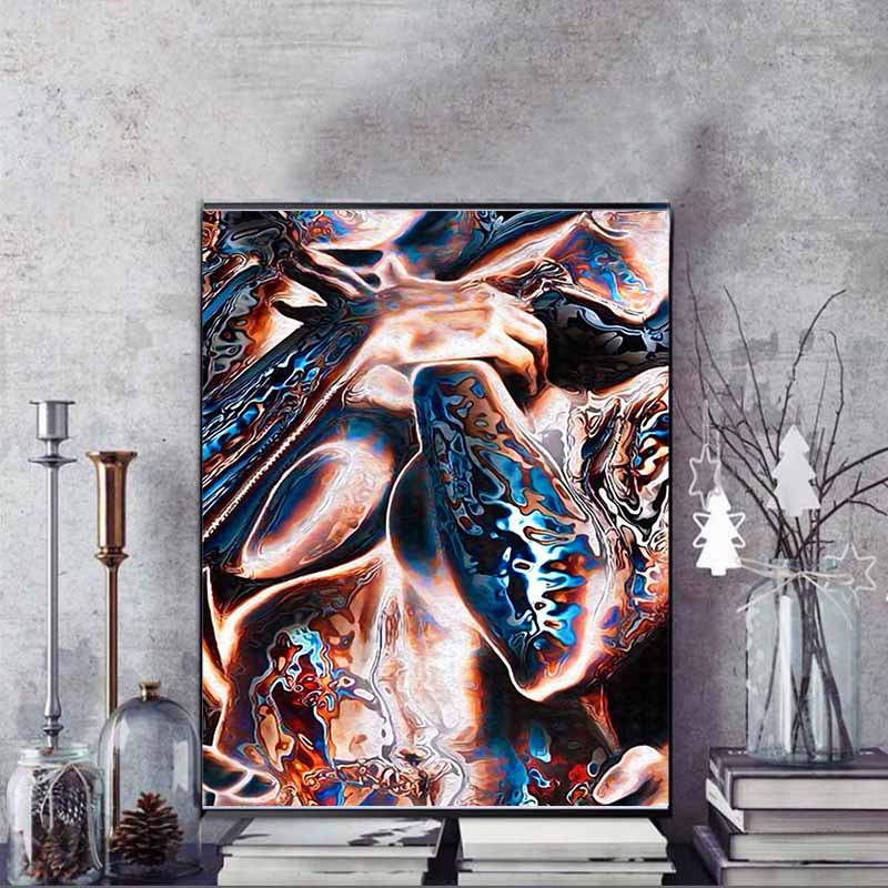 Новое поступление 5D DIY Полная круглая алмазная живопись "Искусство пары" Вышивка крестом Домашний декор Подарок