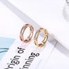 Punk Titanium Steel Index Finger Ring Women's Fashion Rose Gold Personalized Zircon Inlaid Couple Ring