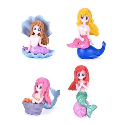 Kawaii фигурки русалок Мини мультяшные русалки Аквариум/Украшения для стола Дети DIY Микро-ландшафтные аксессуары