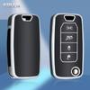 Модный чехол для автомобильного ключа TPU Flip Key Case Cover Shell Fob для Jeep Renegade Compass 2016 2019 4 кнопки складной протектор без ключа аксессуары