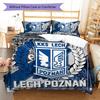 KKS Lech Poznań Bedding Quilt Set Quilt Cover Pillowcase Home Decoration Birthday Gift (1 * duvet cover + 2 * pillowcase, without core)