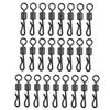 CHOSUR 25Pcs Q-shaped Change Swivels 8# Durable Portable for Carp Fishing