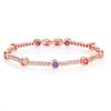 Rose Gold Geometric Stackable Zircon Crystal Bracelet Women Eco-Friendly Copper Jewelry 2021