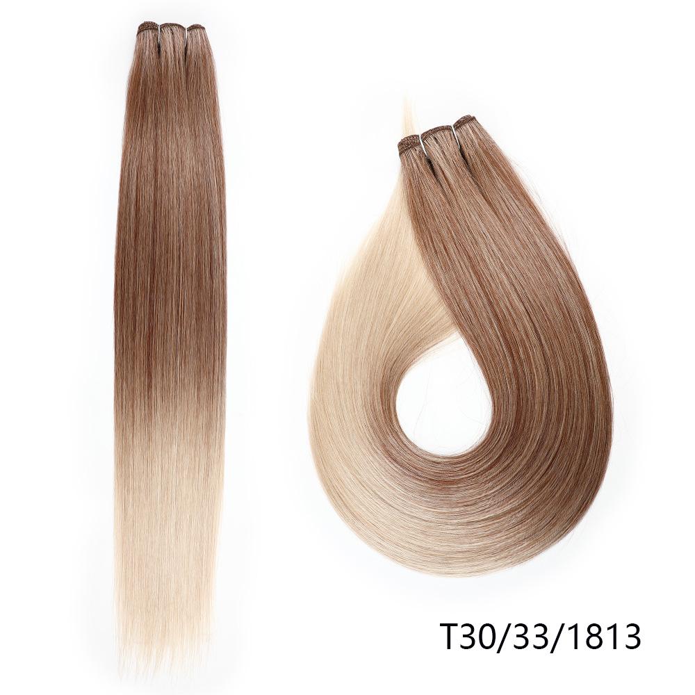 30 Inch 200g Straight Hair Bundles Bio Synthetic High Temperature Fiber Piano Blonde Red Hair ExtensionsHair Weaving Full to End