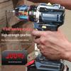 Compact Brushless Electric Drill - Rechargeable Lithium Power, Multi-Function Pistol Tool for Household Use