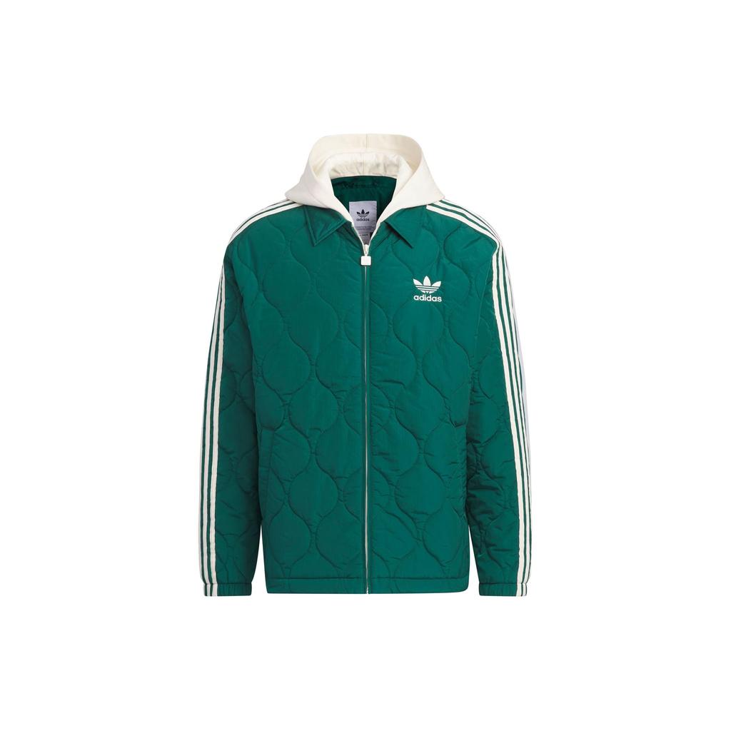 adidas Оригинальная Классическая Спортивная Куртка Азиатский Размер 'Зеленый Белый' Мужская IW6285