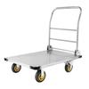 Platform Truck, 907.18 kg Capacity, Heavy Duty Steel Flatbed Cart with Swivel Wheels and Handle, Foldable Platform Hand Push Truck Dolly, for