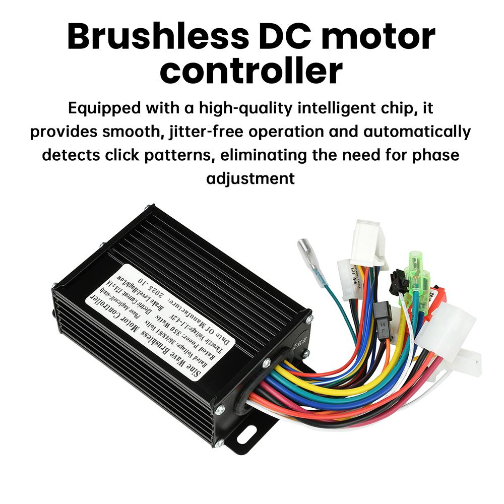 350W Brushless DC Motor Controller for Electric Bicycle Electric Scooter Accessories 36/48V for Electric Bicycle