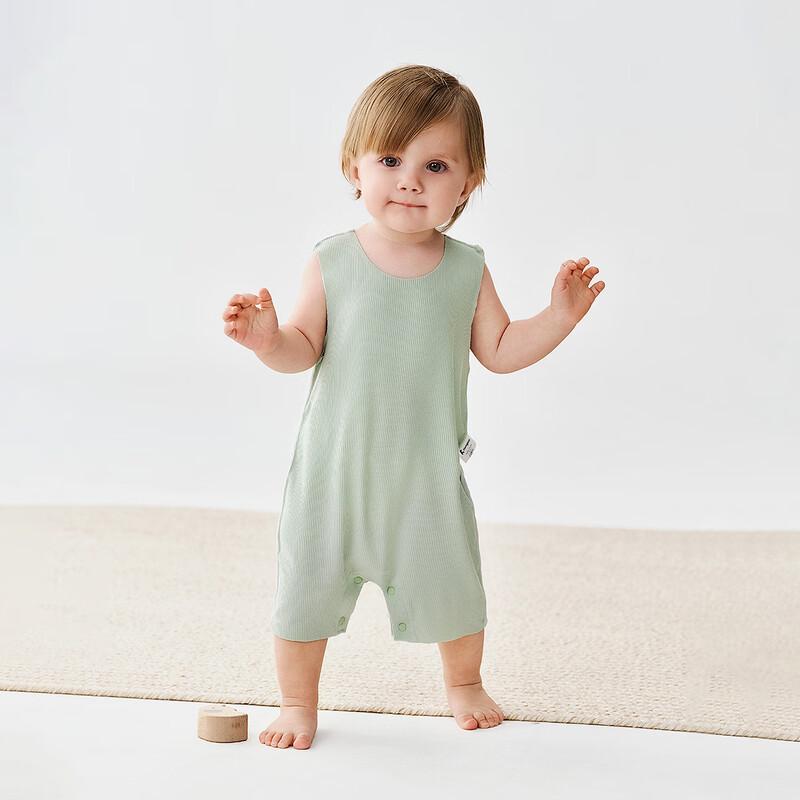 TONGTAI Unisex Modal Sleeveless Baby Bodysuit