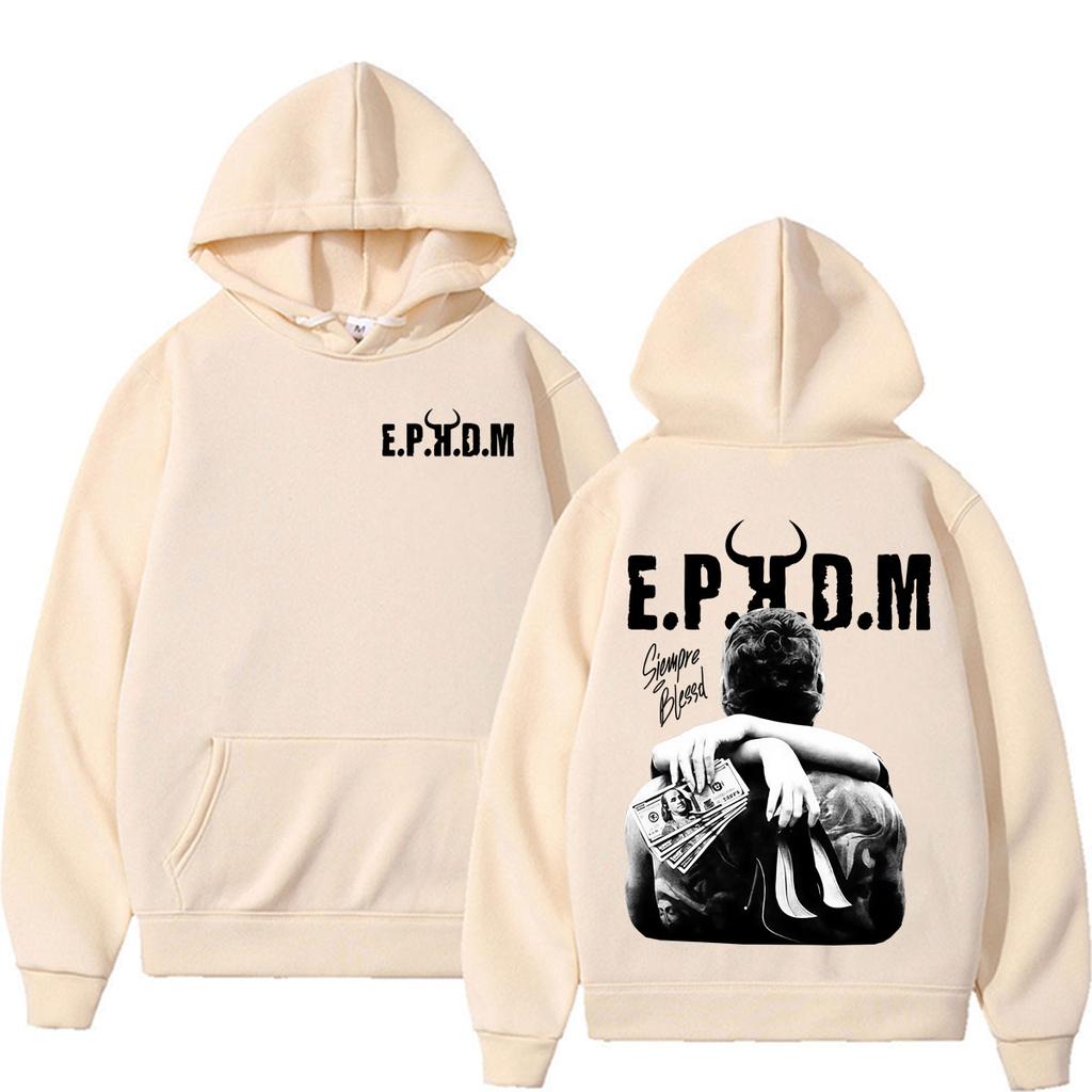 Blessd Ephdm Latam Tour 2026 Merch Hoodies Men Women Harajuku Retro Gothic Sweatshirt Autumn/Winter Casual Cozy Pullovers Hoodie