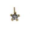KODY PIERCING 9K Solid Golg Straight Nose Stud Piercing Jewel Adorned With A 3mm CZ Cubic Zirconia Star - Quality Piercing