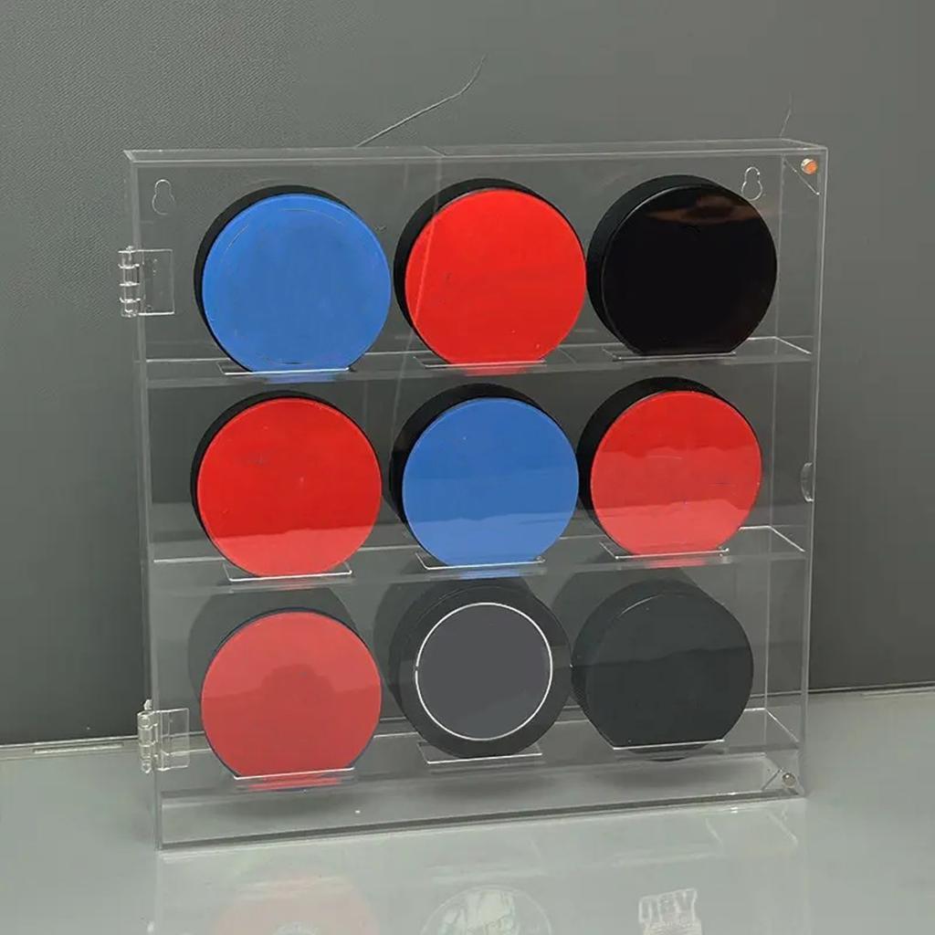 Ice Hockey Wall Mount Display Case Clear See Through Construction Dust Resistant Storage for Collectibles and Display