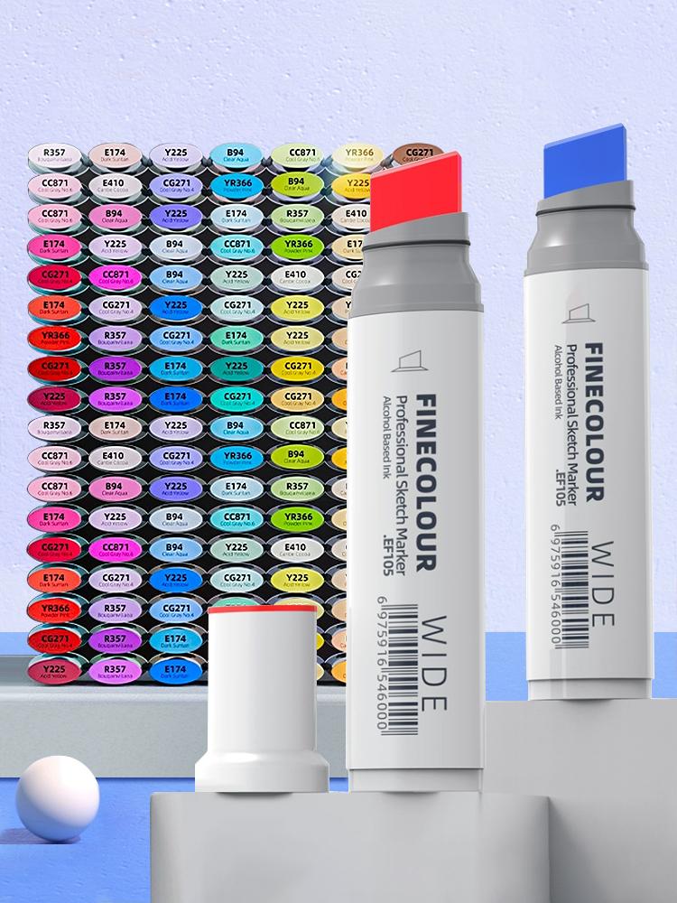 Набор маркеров Finecolour 20 мм Широкая линия POP Спиртовая линия Эскиз Художественные маркеры Ручка Рисование Для рисования Художественные принадлежности EF105