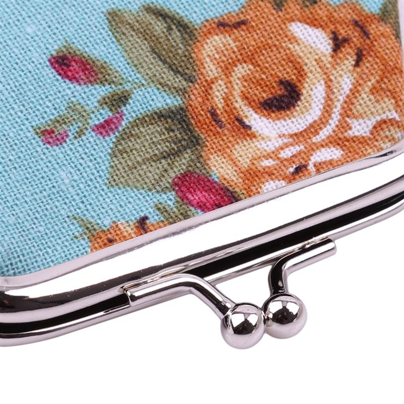 Мини-кошелек из холста с розой, женский тканевый кошелек для монет, детский милый маленький кошелек