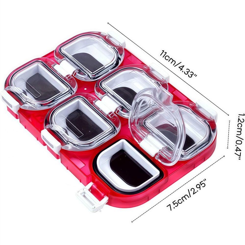 Waterproof Fishing Gear Accessory Box Red Fish Hook Storage Box Outdoor Fishing