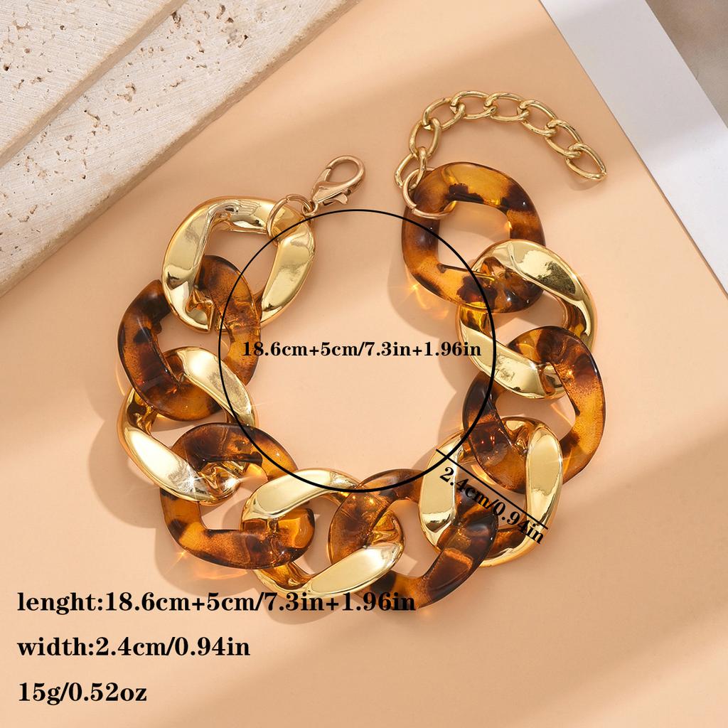 Bracelet Link Transparent Colorful Acrylic For Women Bohemia Gifts Accessories