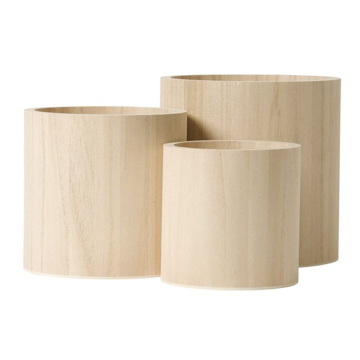 MégaCréa DIY - Cache-pot en bois 3 pièces