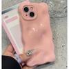 Роскошный Чехол для Телефона с Рисунком Волна Пузыри Конфетного Цвета Для iPhone 16 15 14 13 12 11 Pro Max Plus Глянцевый Мягкий Чехол с Текстурой Морщин Метеорит