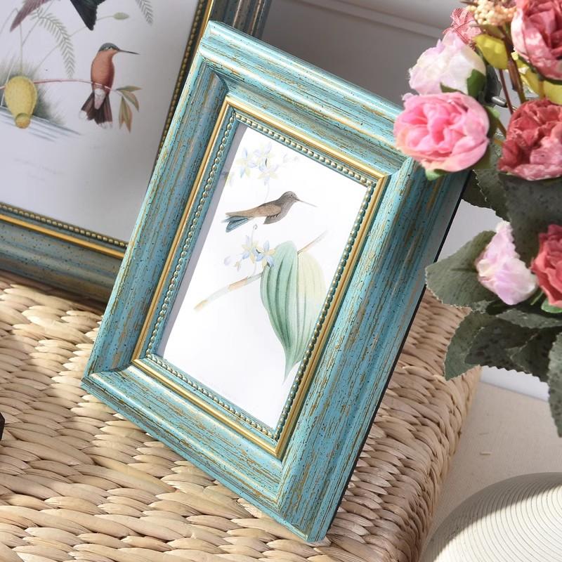1 Pcs Resin Style Photo Frame For Table Modern 14 Colors Picture Frames Home Decor Delicacy Picture Frame Hanging Photo Frame