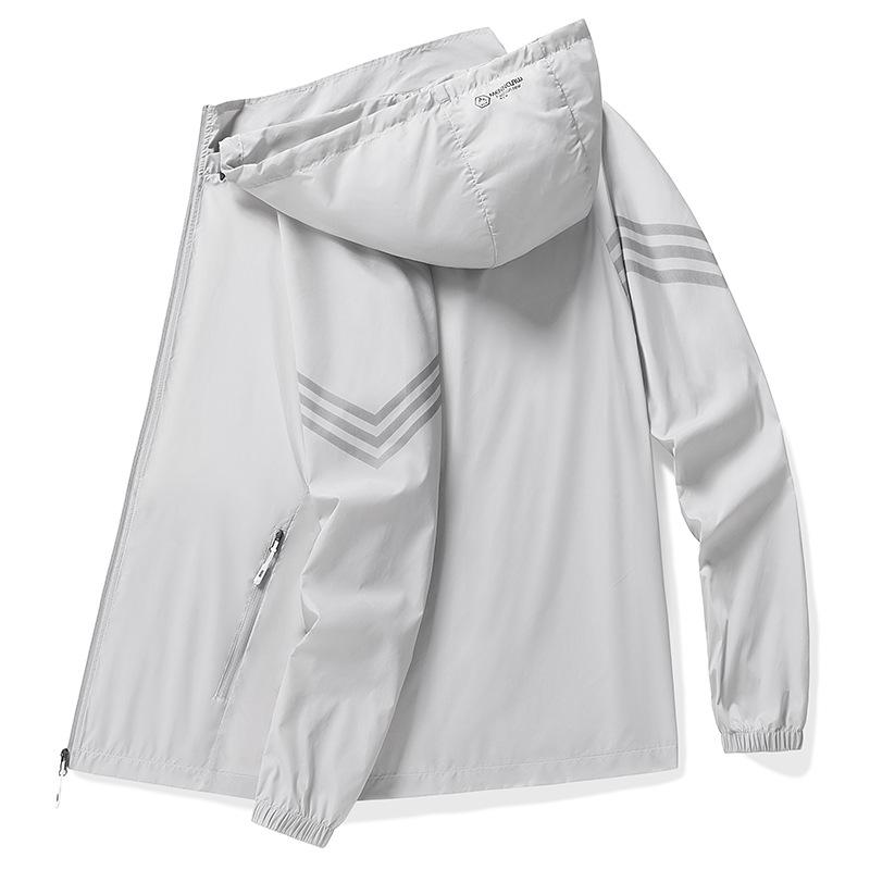 UPF50 + тонкая солнцезащитная одежда из ледяного шелка для мужчин, летняя одежда из дышащей кожи для мужчин, солнцезащитная одежда для рыбалки, куртка, уличный кардиган, пальто