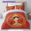 One Piece Monkey D Luffy Pattern Bedding Quilt Set Quilt Cover Pillowcase Home Birthday Gift(1 * duvet cover + 2 * pillowcase, without core)