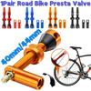 1 пара Ультралегкие Tubeless Клапаны для Гравийного MTB Велосипеда Инструмент для Снятия Сердцевины 40/44 мм Велосипедный Клапан с Колпачками для Бескамерной Дорожной Шины