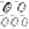 Anxiety Ring Figet Spinner Rings For Women & Men Stainless Steel Rotate Freely Spinning Anti Stress Accessories Jewelry Gifts