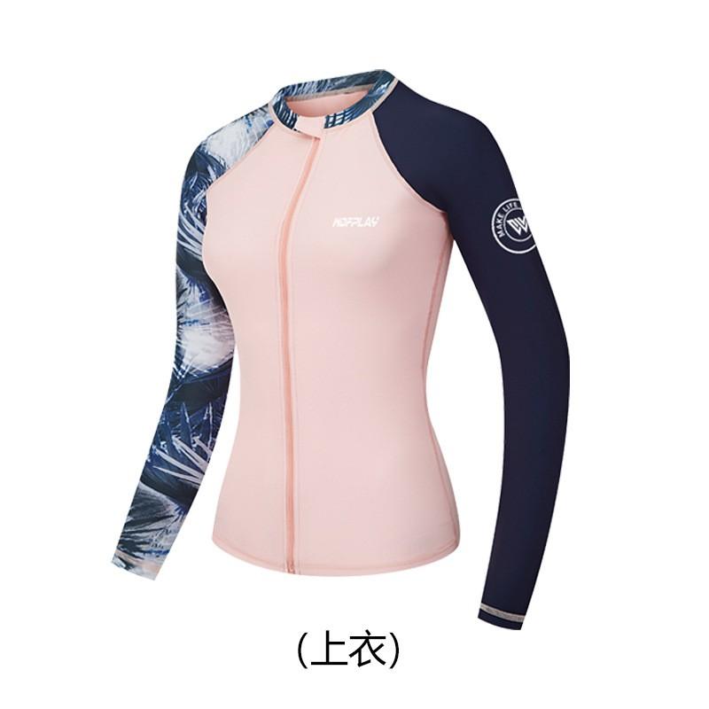 Womens Long Sleeve Rash Guard Set UV Protection Quick Dry Surfing Diving Wetsuit Pants Snorkeling Swimming