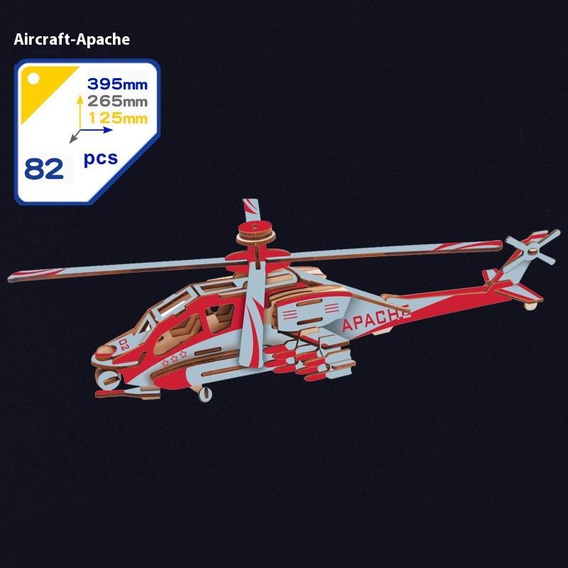 Мальчики деревянные 3D головоломки детские развивающие игрушки строительные блоки самодельные деревянные головоломки самолет игрушка