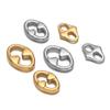 20pcs 304 Stainless Steel Oval Q Shaped Charms Connectors for DIY Jewelry Findings Necklace Pendant Earrings Making Accessories