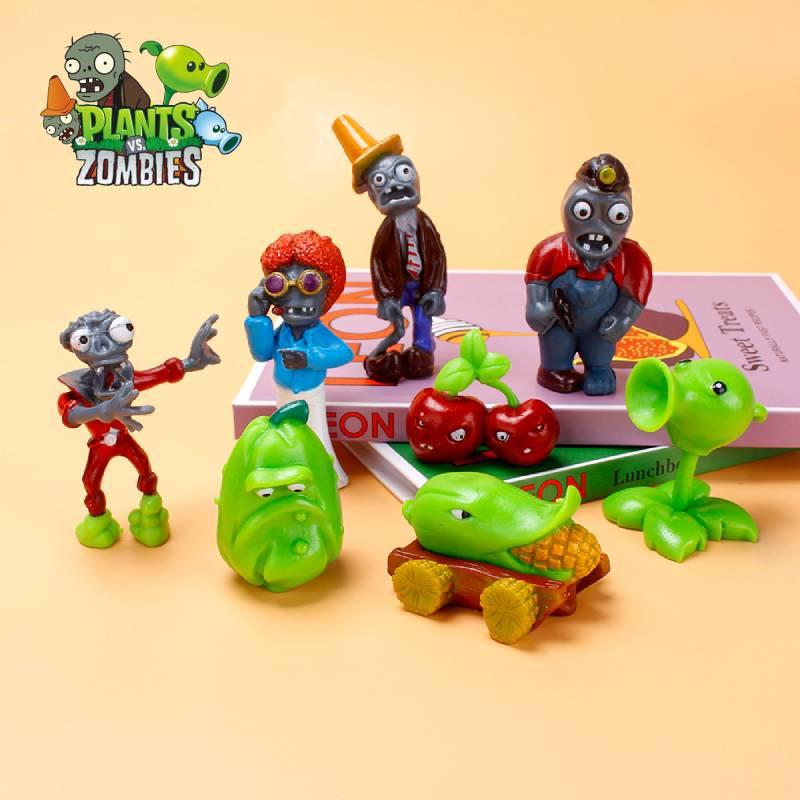 Растение против. Украшение для торта на день рождения зомби Горохострел Бомба Вишня Железное ведро Украшение для торта зомби