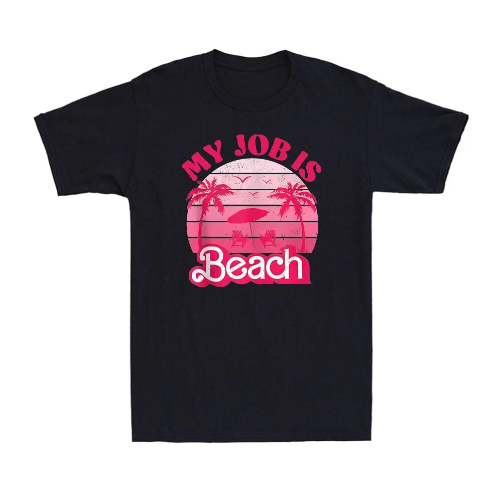 My Job Is Beach Retro Vintage Funny Gift Beach Jobs Vintage Unisex T-Shirt