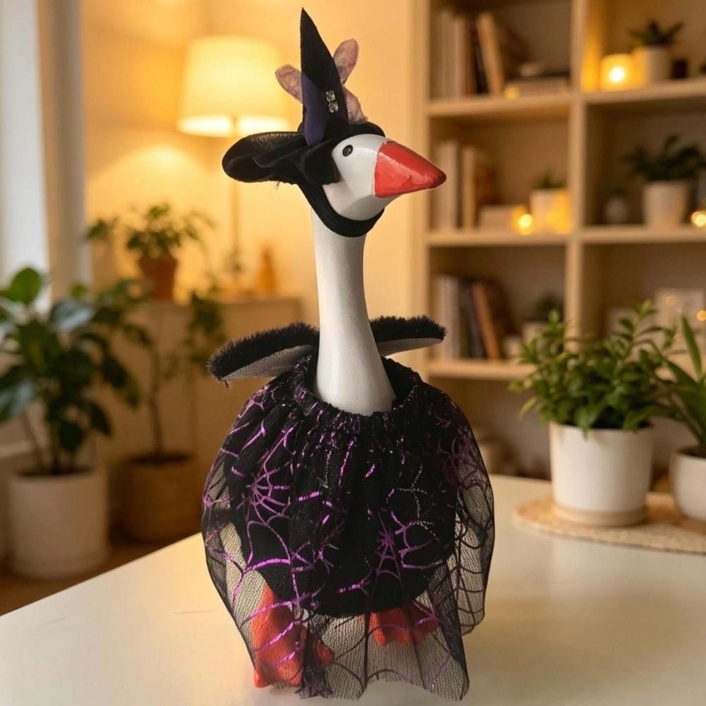 Purple Black Mesh Porch Geese Clothes Witch Hat Included Goose Witch Skirt Goose Lovers Gift