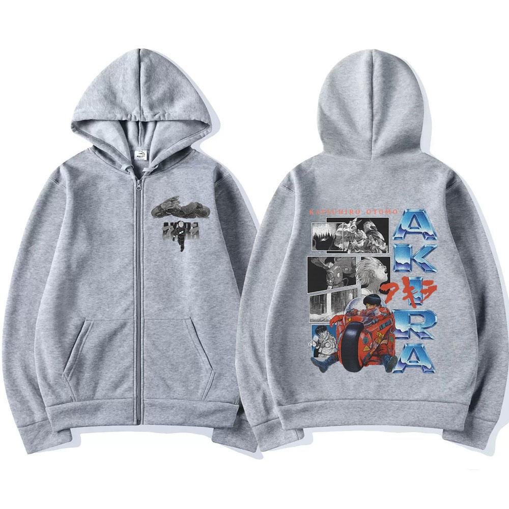 Neo Tokyo Anime Akira Zipper Hoodies Science Fiction Cartoon Movie Saro Kaneda Zip Up Sweatshirts Men Women Casual Pullovers