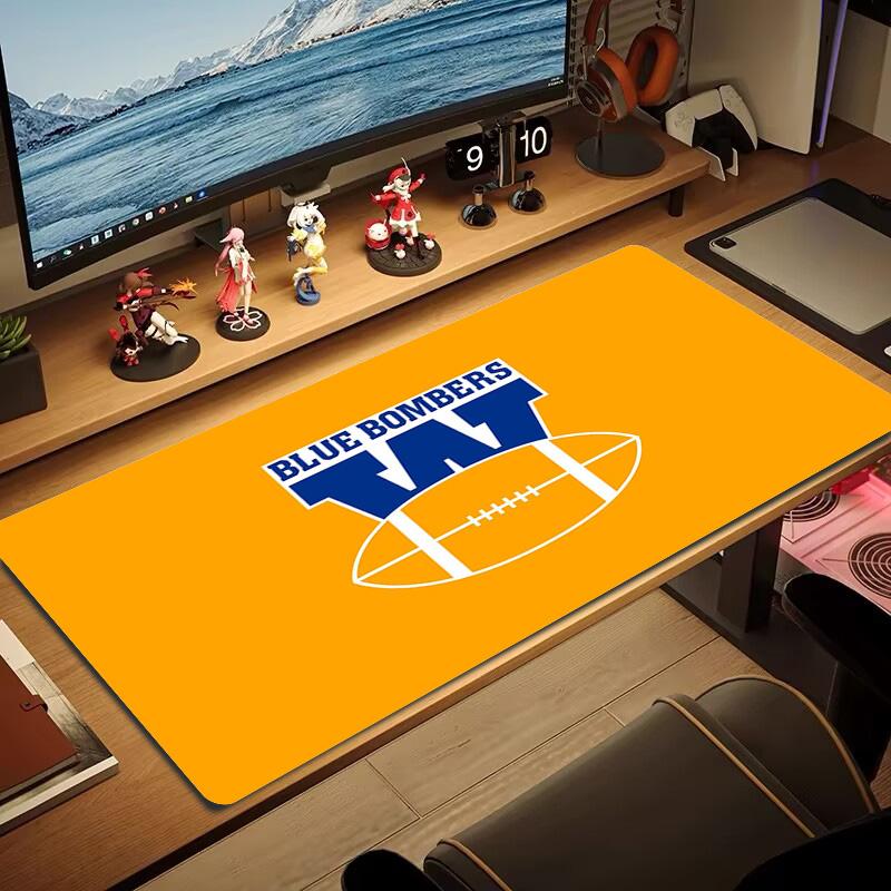 Winnipeg Blue Bombers Color Mouse Pad Large Gaming Table Cushion Non-slip Laptop Tablet Big Mousepad XXL Mat Mini PC Playmat With Lock edge