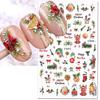 Christmas Nail Stickers Penguin Santa Claus Elk Tree Deer Bears Cartoon Sliders White Snowflakes Decals Nail Art Decorations
