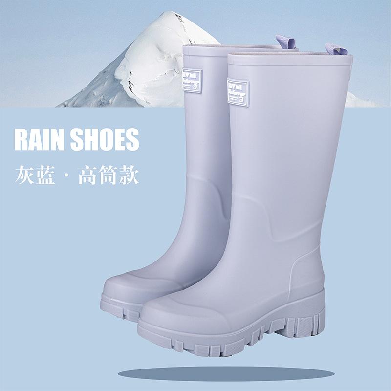 Fashion Fashionable Rain Boots for Women Thick Soles Versatile Korean Version Non-slip Wear-resistant, Casual Adult Outdoor Rubber Shoes