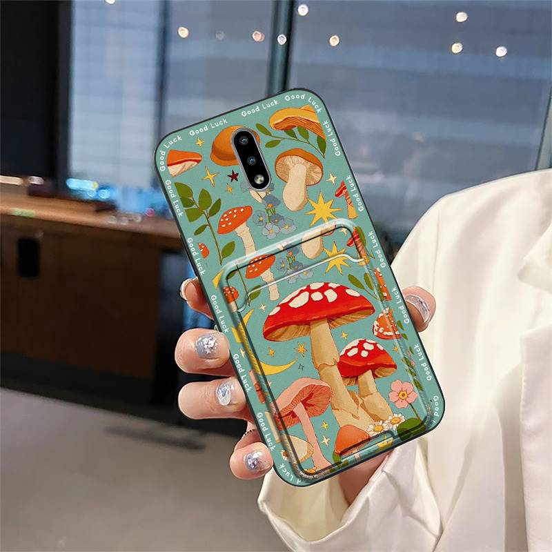 Cartoon Cute Phone Case For Nokia 2.3 Graffiti Card bag Waterproof Fashion Design Dirt-resistant Card slot Full wrap TPU