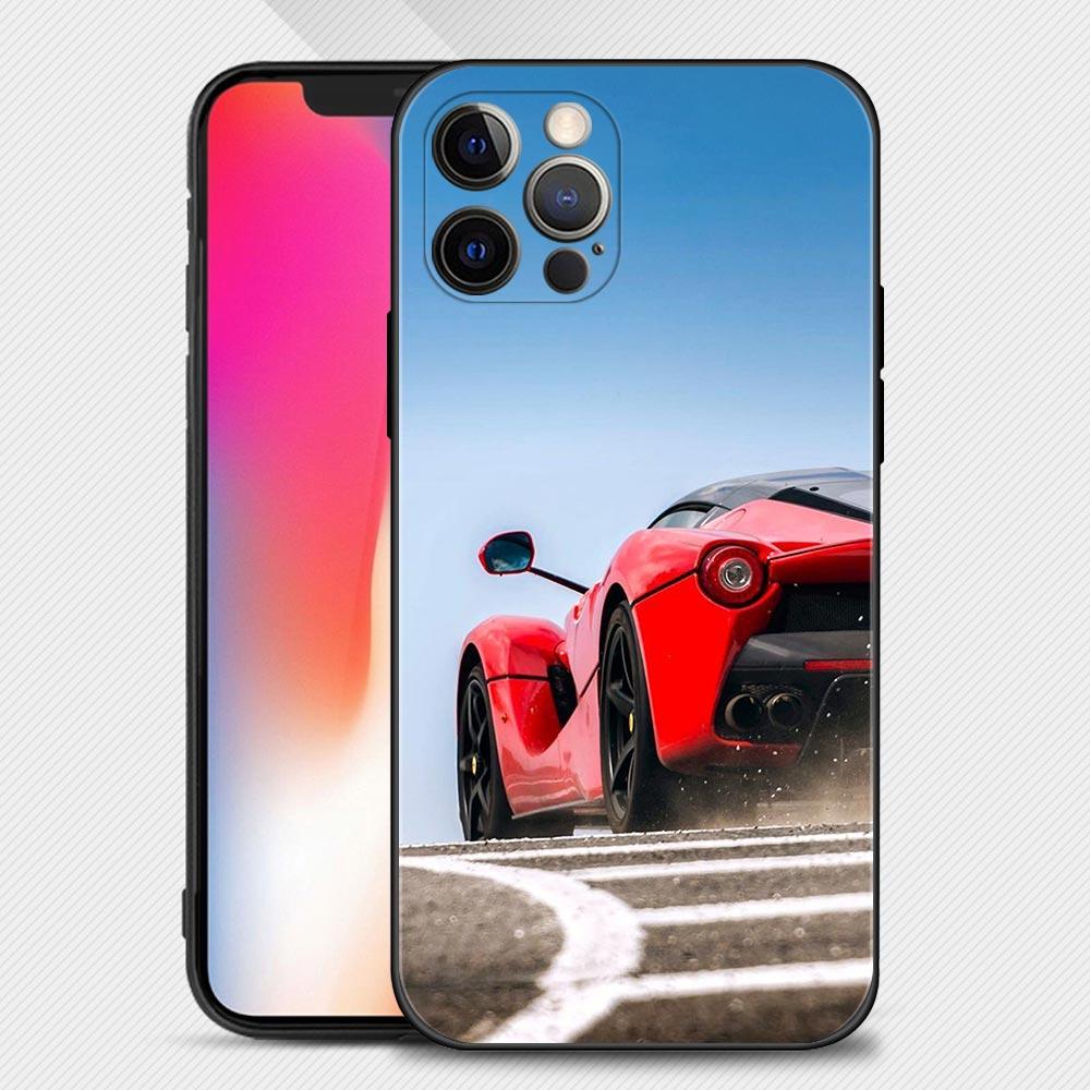Крутой автомобильный чехол для iPhone 14 13 12 11 Pro Max XS Max XR X 7 8 Plus 12 Mini 6S черный чехол силиконовый чехол Fundas