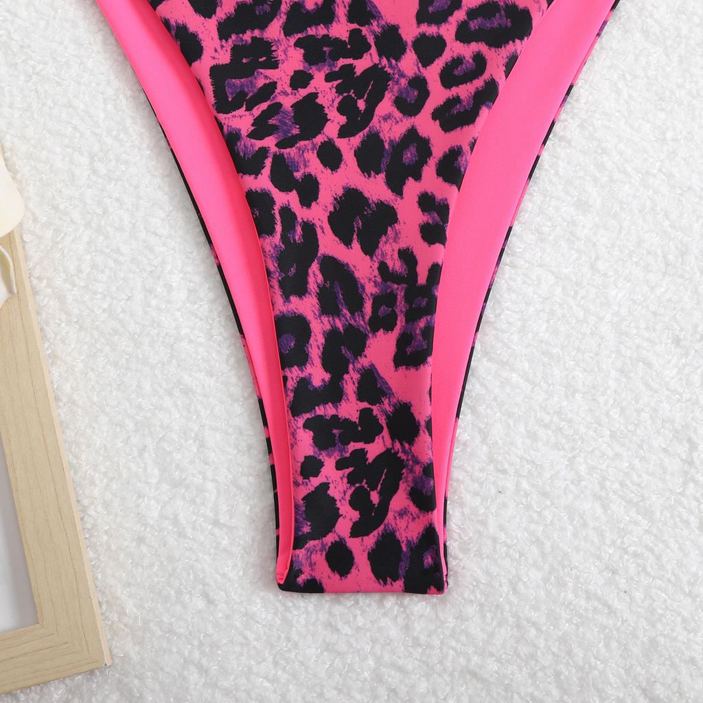 2025 новый леопардовый принт сексуальный купальник бикини подтяжки женский высококачественный пляжный купальник для горячих источников