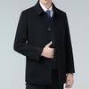 Double-sided Cashmere Coat Men's Winter Lapel Down Liner Button Top Middle-aged Dad Wool Woolen Coat