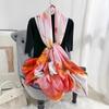 New Four Seasons Available New Silk Large Size Thin Outer Wear Neck Protection Scarf Sunscreen Warm Beach Towel For Women