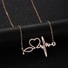Atoztide Fashion Infinity Jesus Heartbeat Necklace For Women Stainless Steel Endless Forever Love Friendship Jewerly Gift