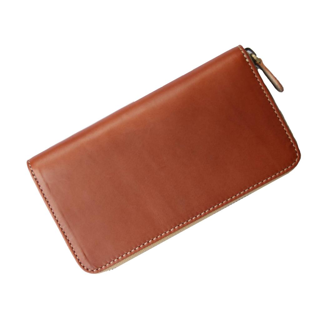 Tochigi Leather Long Wallet, Men's and Women's, Genuine Cowhide Leather, Round Zipper (Chocolate)