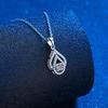 Цвет D 4 мм 0,3 карата 100% настоящий муассанит ожерелье для женщин свадебный полый дизайн блестящая подвеска в форме капли воды S925 стерлинговое серебро
