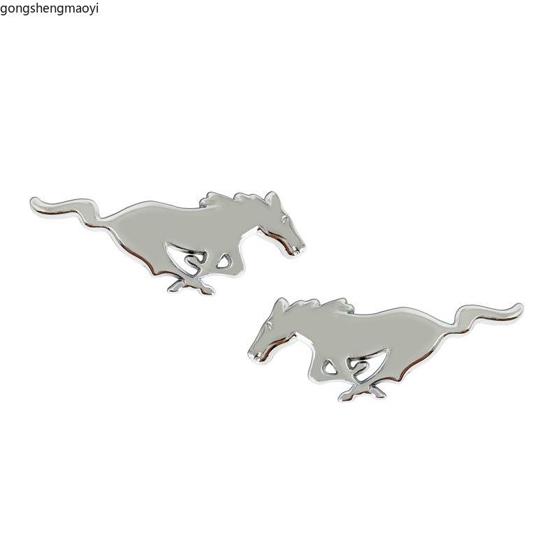 Стайлинг автомобиля 2 штуки 3D Металлические наклейки логотип конных скачек эмблема на боковину автомобиля наклейка на багажник подходит для Ford Mustang Shelby GT 350 500 Cob