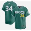 Boston Red Sox Green City Connection Limited Edition Baseball Jersey With Embroidered Numbers 2 11 16 34