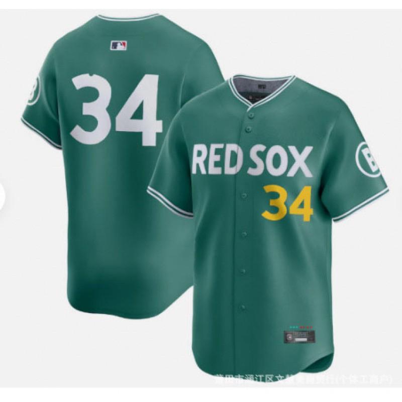 Boston Red Sox Green City Connection Limited Edition Baseball Jersey With Embroidered Numbers 2 11 16 34