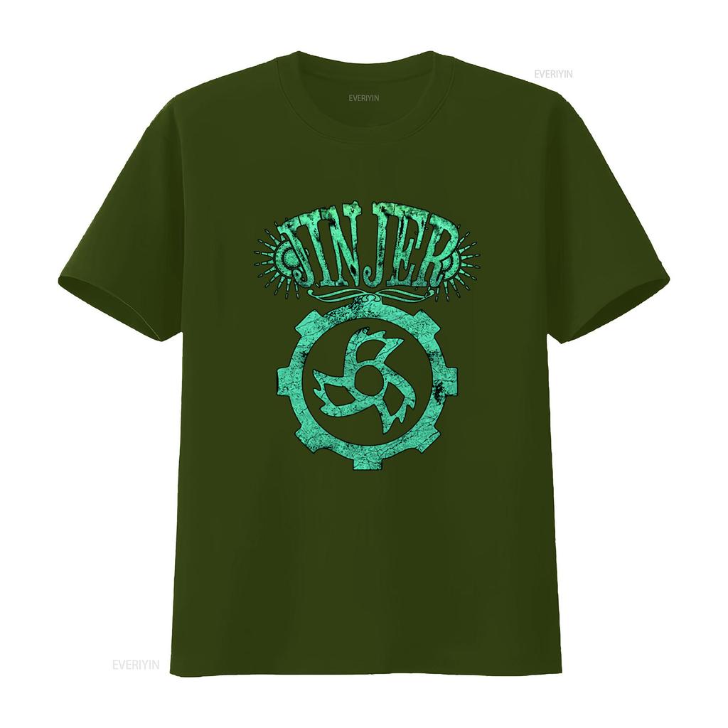 Jinjer T Shirt Print Rock Band Gear Design vintage Washed Versatile Top For Everyday Wear graphic Casual streetwear Slightly