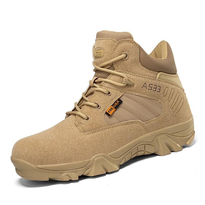 High-end Wear Resistant Men Hiking Boots Outdoor Mountain Trekking Tourism Walking Hunting Shoes Durable Male Footwear